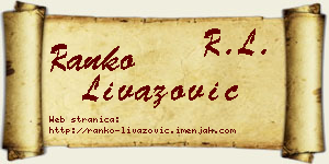 Ranko Livazović vizit kartica